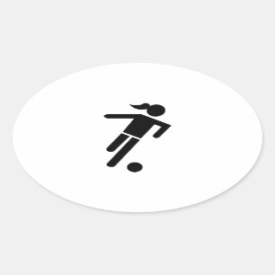 Sticker Ovale Le football de femmes
