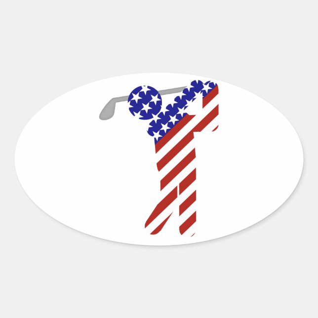 Sticker Ovale LE GOLF DES Patriotes ÉTATS-UNIS (Devant)