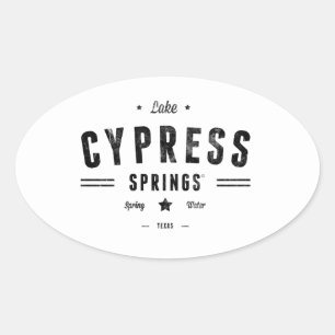 Sticker Ovale Le lac Cypress Springs