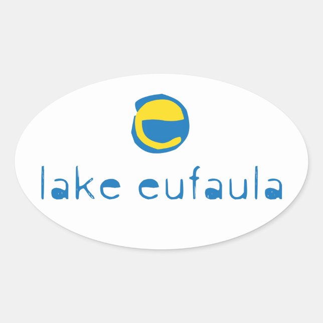Sticker Ovale Le lac Eufaula (Devant)