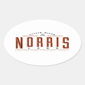Sticker Ovale Le lac Norris