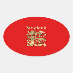 Sticker Ovale Le manteau de l'Angleterre des bras