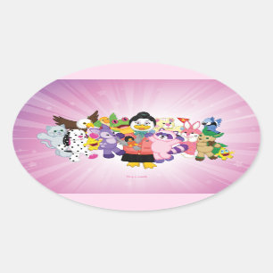 Sticker Ovale Le monde magique de Webkinz