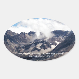 Sticker Ovale Le mont Sainte-Hélène dôme de lave 2