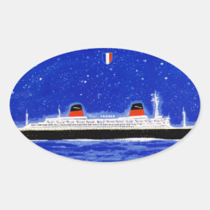 Sticker Ovale Le nouveau paquebot France