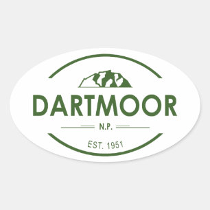 Sticker Ovale Le Parc national de Dartmoor