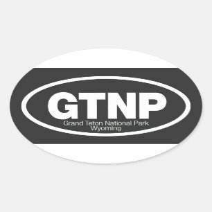Sticker Ovale Le Parc national de Grand Teton