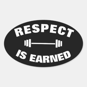Sticker Ovale Le respect motivationnel du cool est gagné