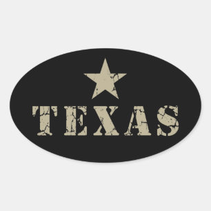 Sticker Ovale Le Texas, l'État de la Lone Star