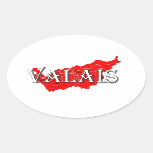 Sticker Ovale Le Valais - les Wallis