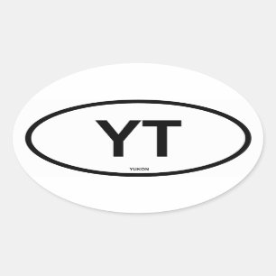 Sticker Ovale Le Yukon "YT "