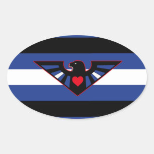STICKER OVALE LEATHER EAGLE FIE