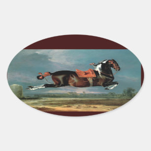 Sticker Ovale L'élevage du Cheval Piebald "Cehero"