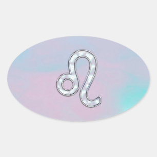 Sticker Ovale Léo Connexion Pastels Nacre Mère de style Pearl