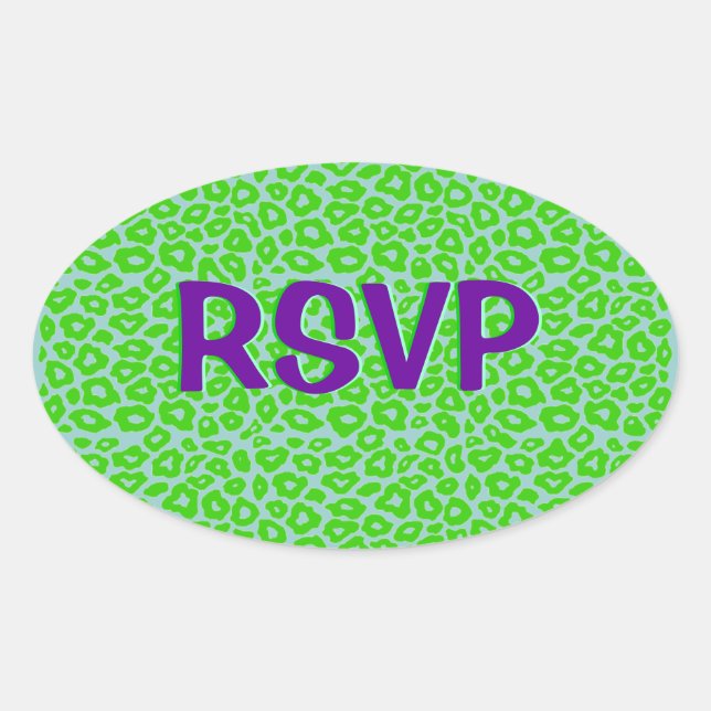 Sticker Ovale Leopard personnalisable (Devant)