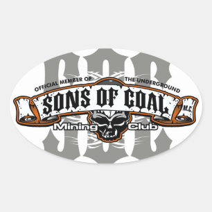 STICKER OVALE LES FILS DU CLUB MINIER DU CHARBON