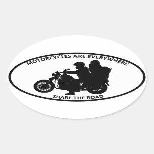 Sticker Ovale Les Motos Sont Partout