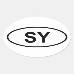 Sticker Ovale Les Seychelles "SY "