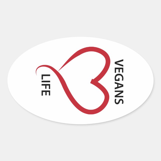 Sticker Ovale Les Vegas aiment la vie (Devant)