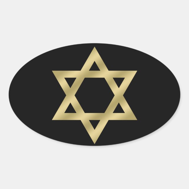 Sticker Ovale L'étoile d'or de David Black (Devant)