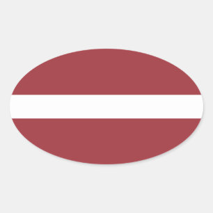 Sticker Ovale Lettonie