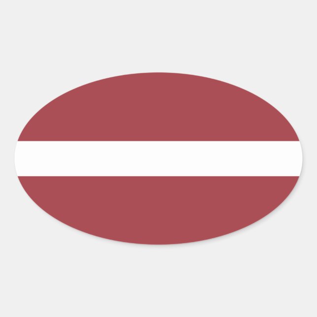 Sticker Ovale Lettonie (Devant)
