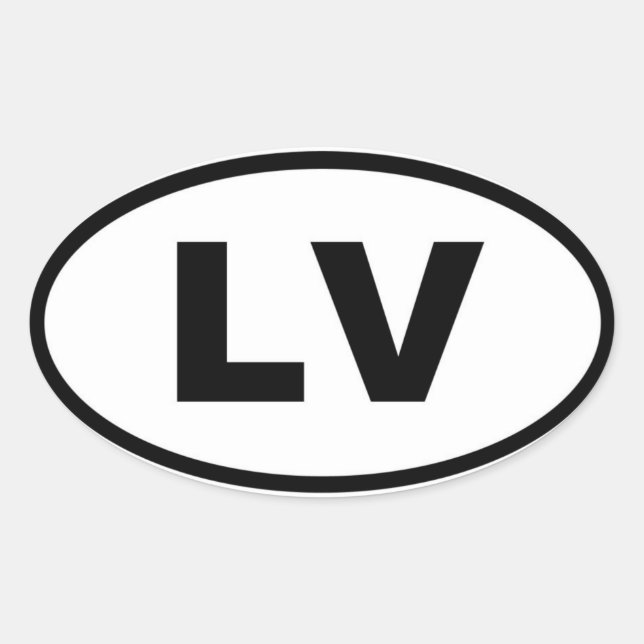 Sticker Ovale Lettonie LV Europe (Devant)
