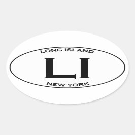 Sticker Ovale LI - Logo ovale de Long Island