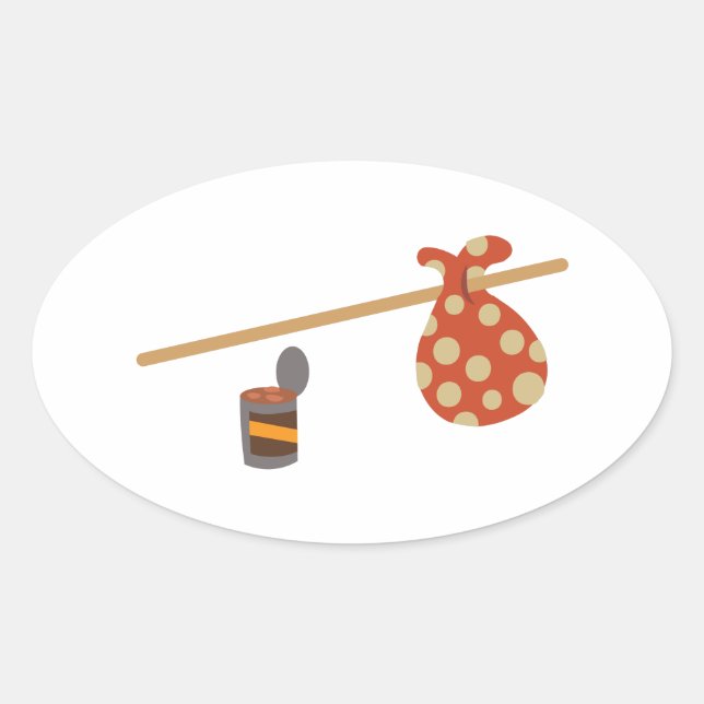 Sticker Ovale Liaisons et haricots (Devant)