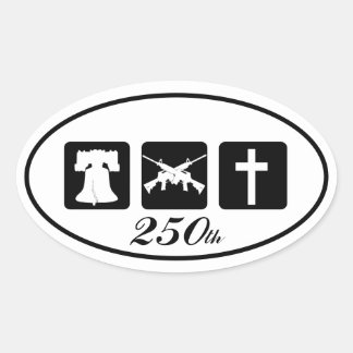 Sticker Ovale Liberté Armes Religion 250 Ovale