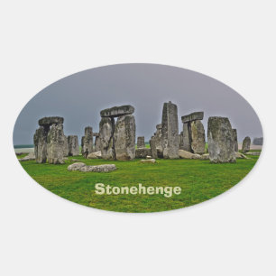 Sticker Ovale Lieu historique antique de Stonehenge