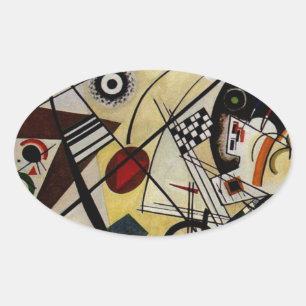 Sticker Ovale Ligne ininterrompue Kandinsky Transverse