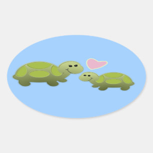 Sticker Ovale Lil Turtle