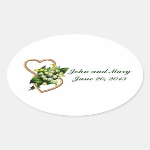 Sticker Ovale Lily de la Vallée Souvenirs Mariages