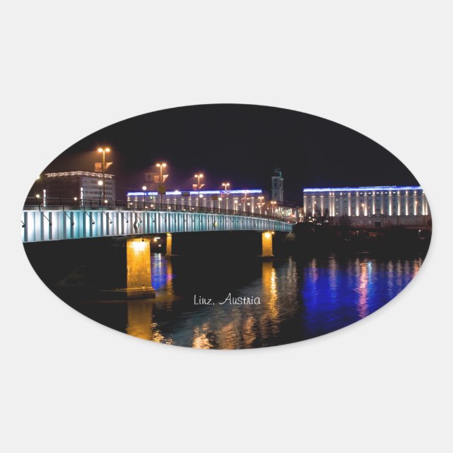 Sticker Ovale Linz, Austria (Devant)