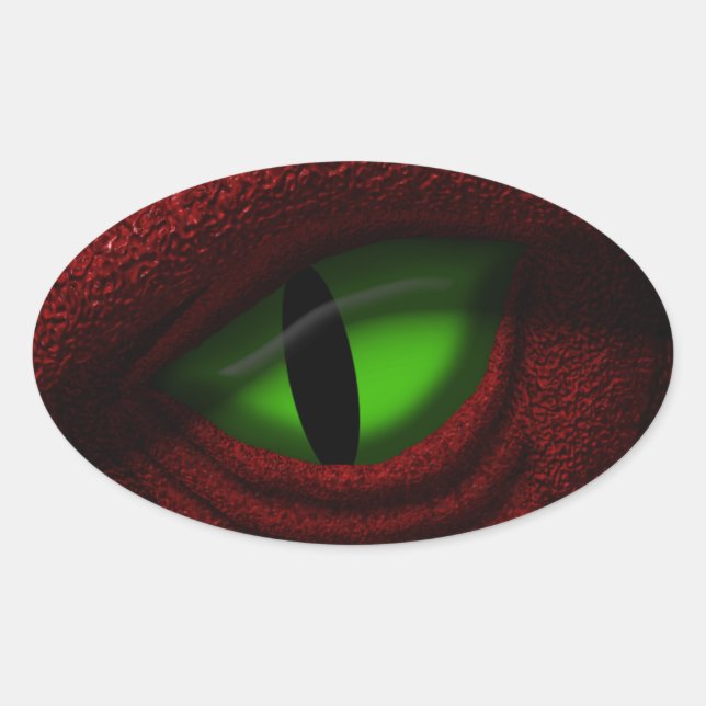 Sticker Ovale L'oeil du Dragon (Devant)