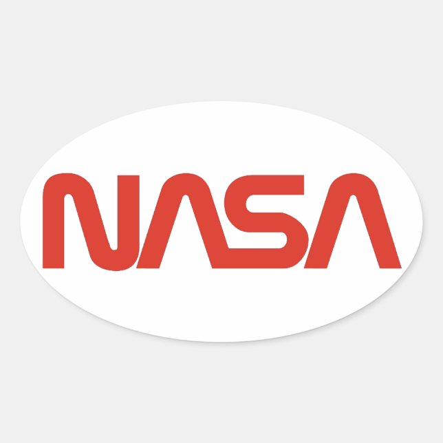 Sticker Ovale Logo du ver de la NASA (Devant)