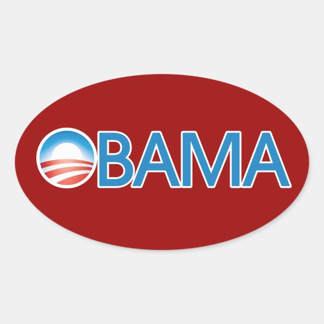Sticker Ovale Logo Obama (Devant)