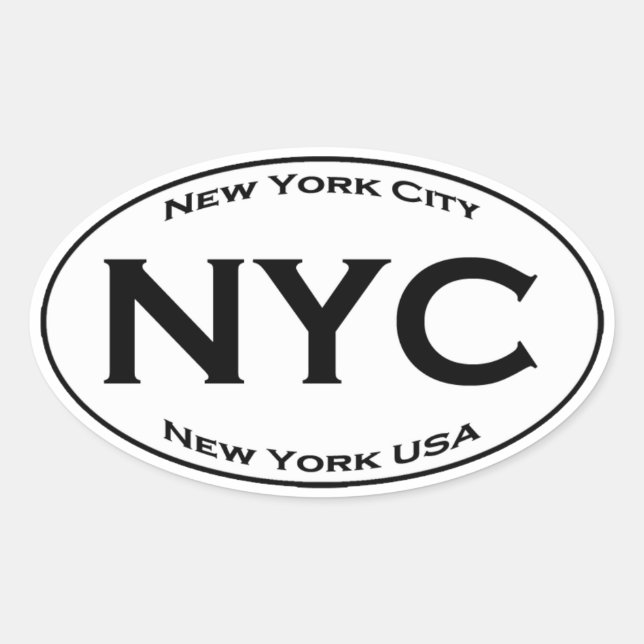 Sticker Ovale Logo ovale à l'Euro NYC (Devant)