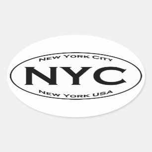 Sticker Ovale Logo ovale à l'Euro NYC