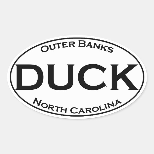 Sticker Ovale Logo ovale de Duck North Carolina (Devant)