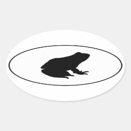 Sticker Ovale Logo ovale de grenouille