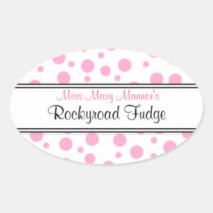 Sticker Ovale Logo Pois-Business Rose