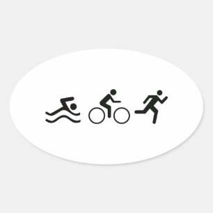 STICKER OVALE LOGO TRIATHLON