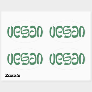 Sticker Ovale Logo végétal stimulant et stimulant