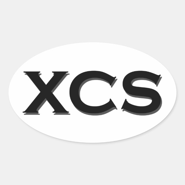 Sticker Ovale Logo XCS (ski de fond) (Devant)