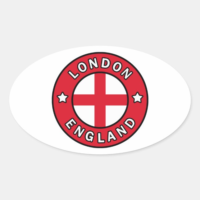 Sticker Ovale Londres Angleterre (Devant)