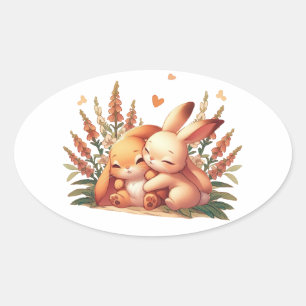 Sticker Ovale Love Hug