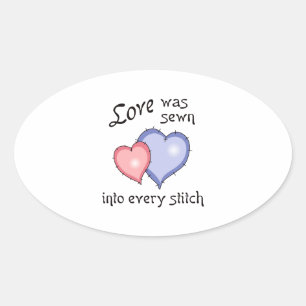 STICKER OVALE LOVE SEWN