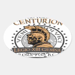 Sticker Ovale Lucius Voreno, un centurion romain célèbre